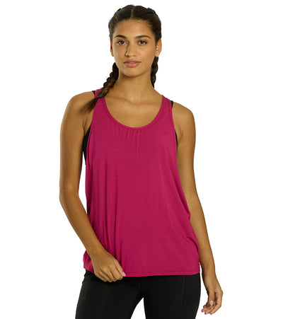 Everyday Yoga Motion Solid Racer Back Layering Tank