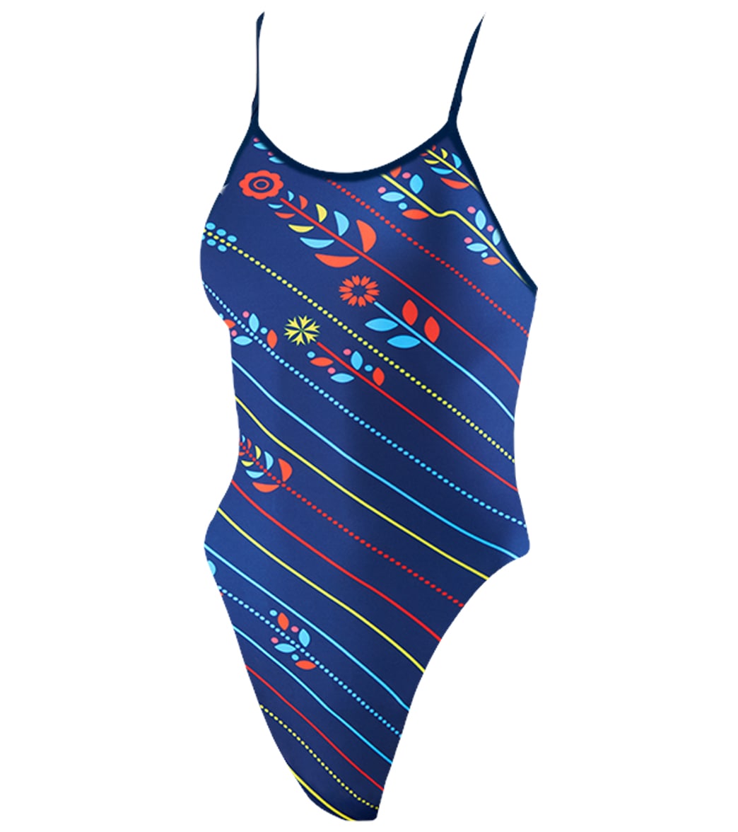 Mizuno Women's Exer Print Thin Strap One Piece Swimsuit at
