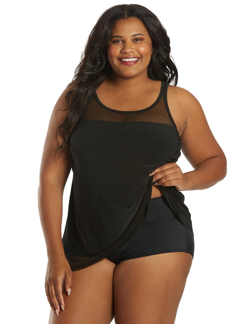 Miraclesuit Plus Women's Plus Size Illusionists Mirage Tankini Top