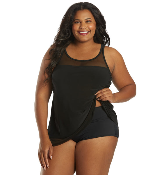 Magic Suit Plus Size Alex Tankini Top With Underwire - Adjustable Straps & Removable Cups, V-Neck