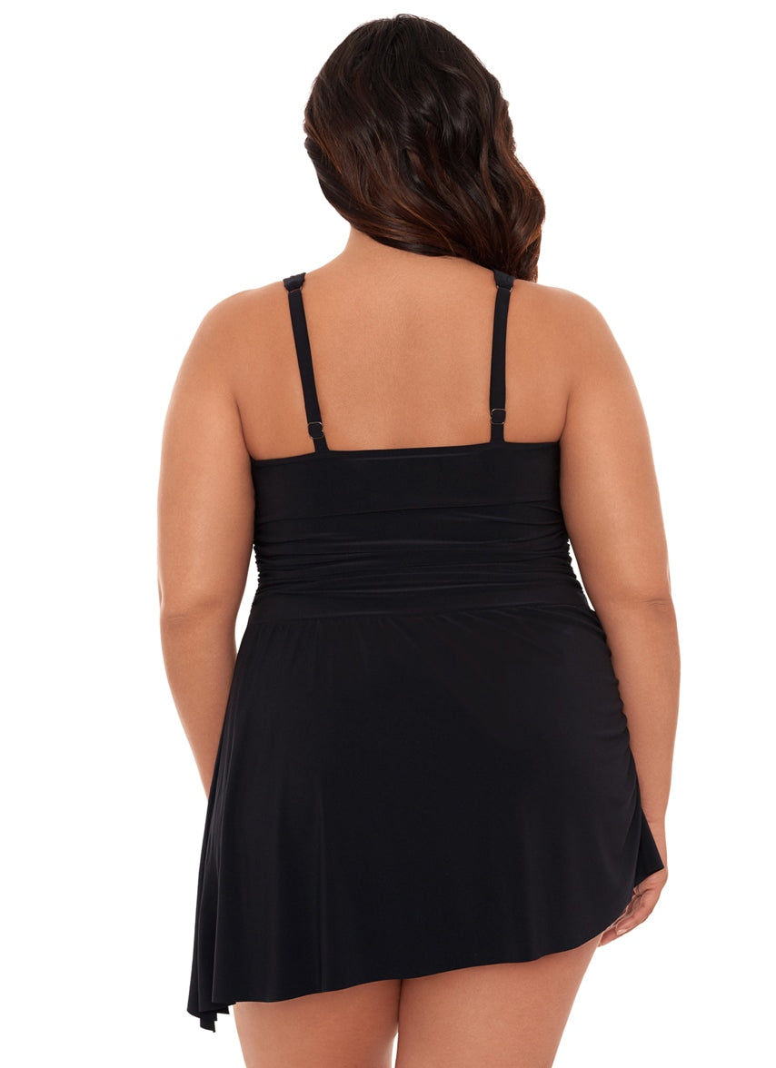 miraclesuit swim dress Miraclesuit Women's Twisted Sisters Adora Swim Dress - Twilight main image 0