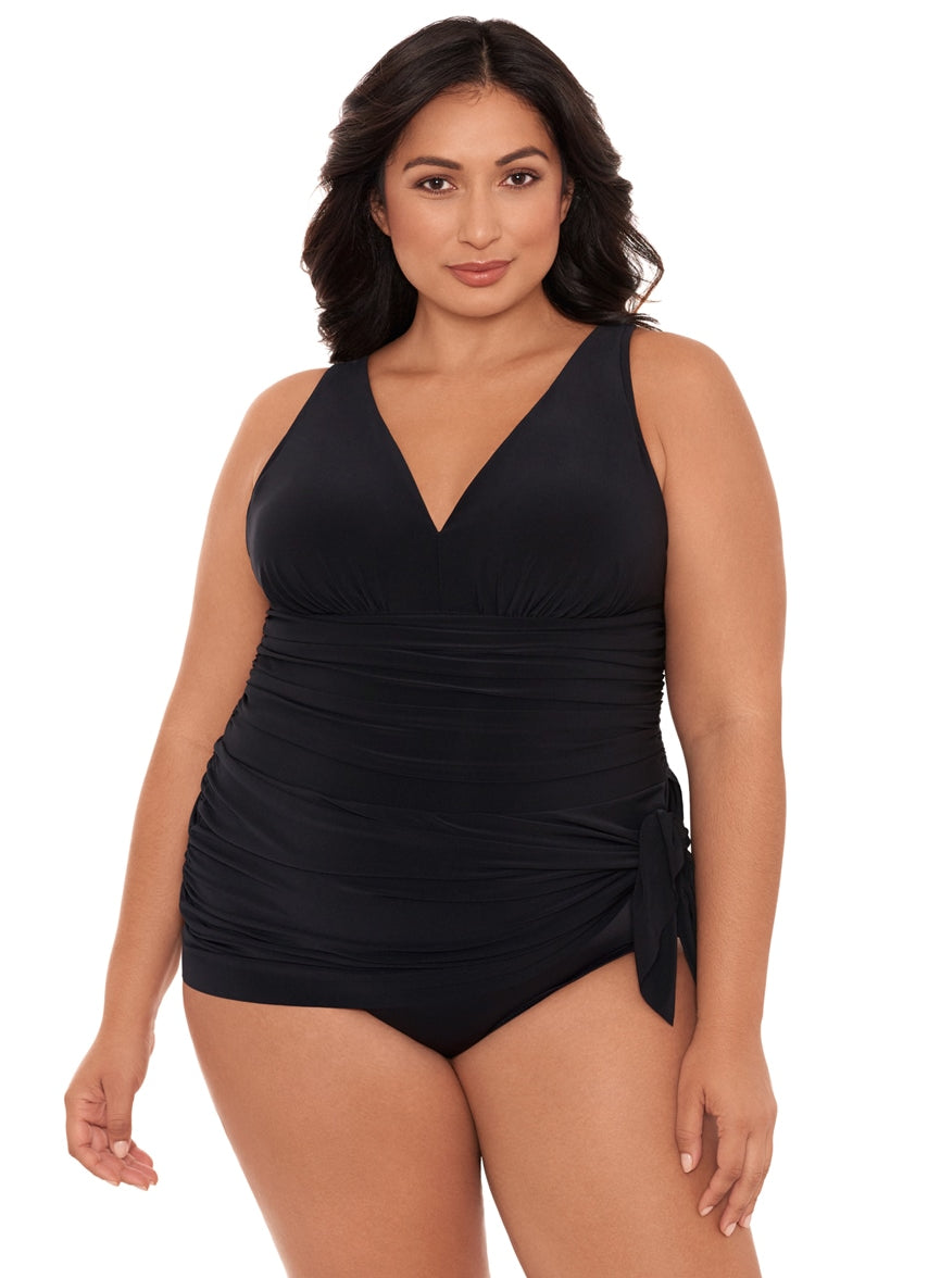 miraclesuit swim dress Miraclesuit Swim Women's Network Alina One-Piece Swimsuit - Nori
