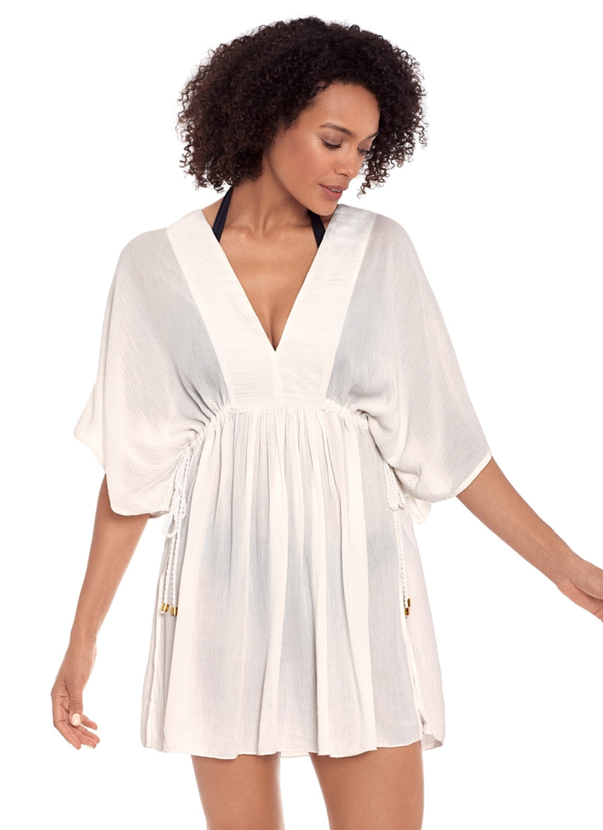Lauren Ralph Lauren Women's Crinkle Rayon Cover Up Tunic - Dark Navy