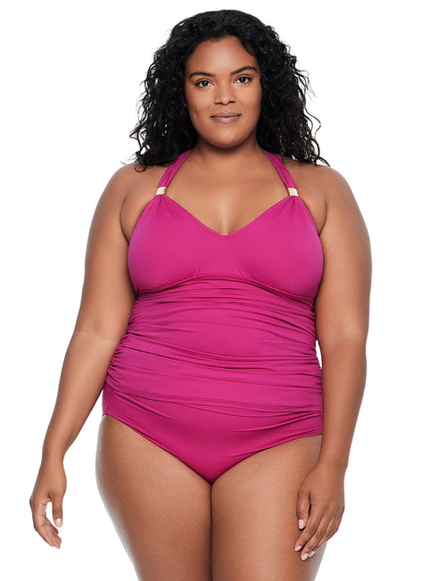 Lauren Ralph Lauren Women's Plus Size Beach Club Tankini Top
