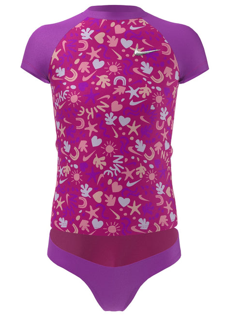 Nike Girls' Fun Forest Short Sleeve Top Bikini Set (Big Kid)