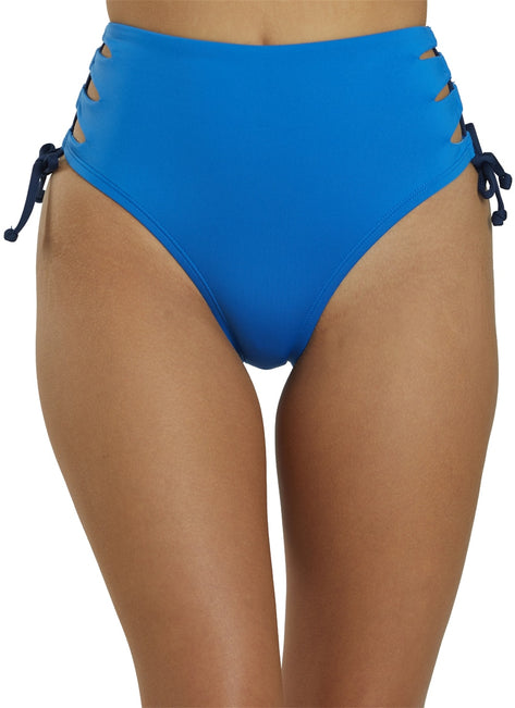 Nike Women's Solid Lace-Up High Waist Cheeky Bottom