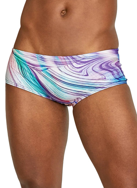 Speedo Vibe Men's Printed Euro Brief Swimsuit