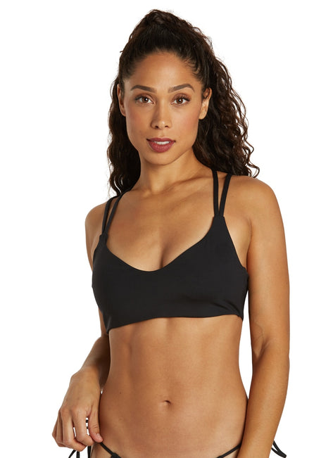 Hurley Women's Max Solid Pull On Bikini Top
