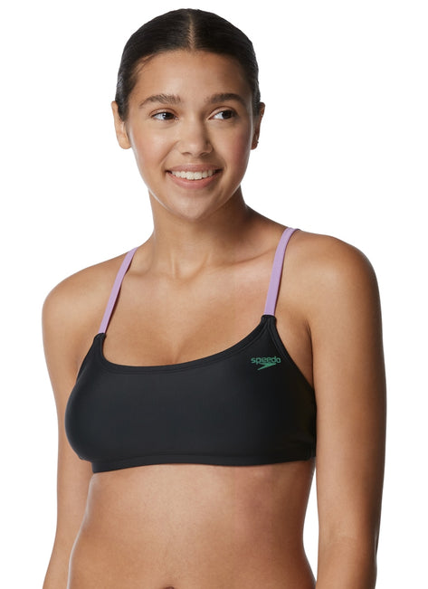 Speedo Women's Strappy Scoopneck Bikini Top