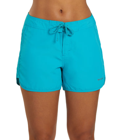 Sporti Women's Solid 4" inseam Board Short
