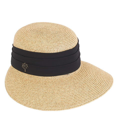 Sun N Sand Paperbraid Backless Hat w/ Wide Pleated Band