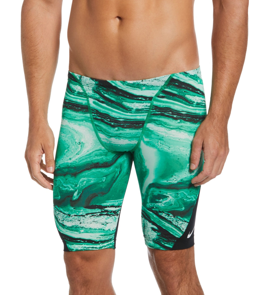 Nike Men's HydraStrong Crystal Wave Jammer Swimsuit at SwimOutlet.com