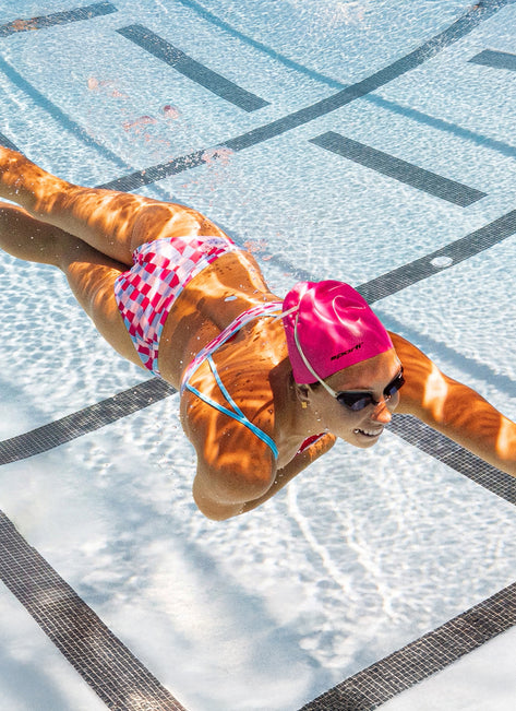 Sporti x Gretchen Walsh Liquified Checks Tracy Double Strap Bikini Bottom