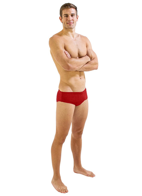 FINIS Men's Solid Aqua Short Square Leg Swimsuit