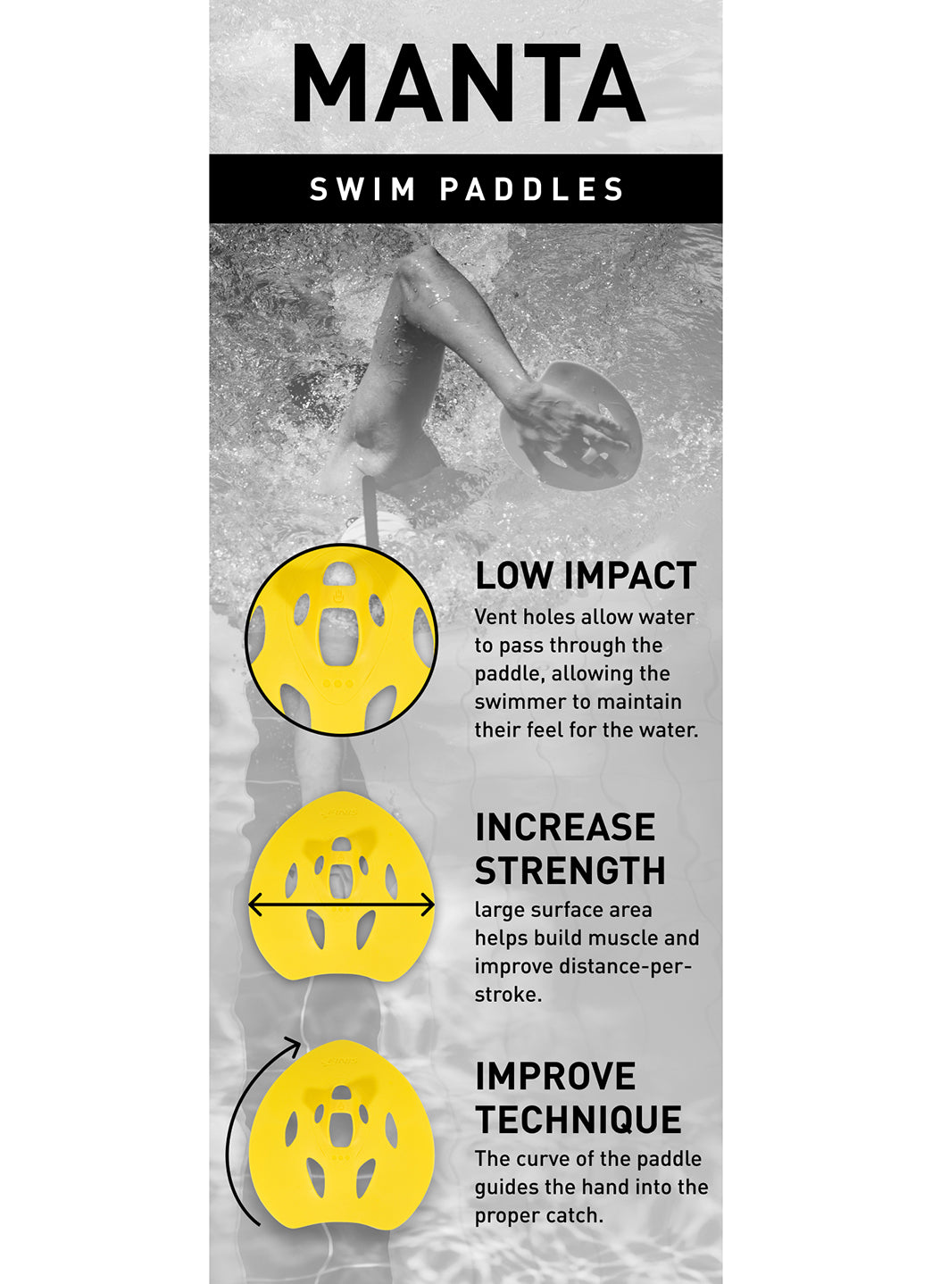 FINIS Manta Swim Paddles at SwimOutlet.com