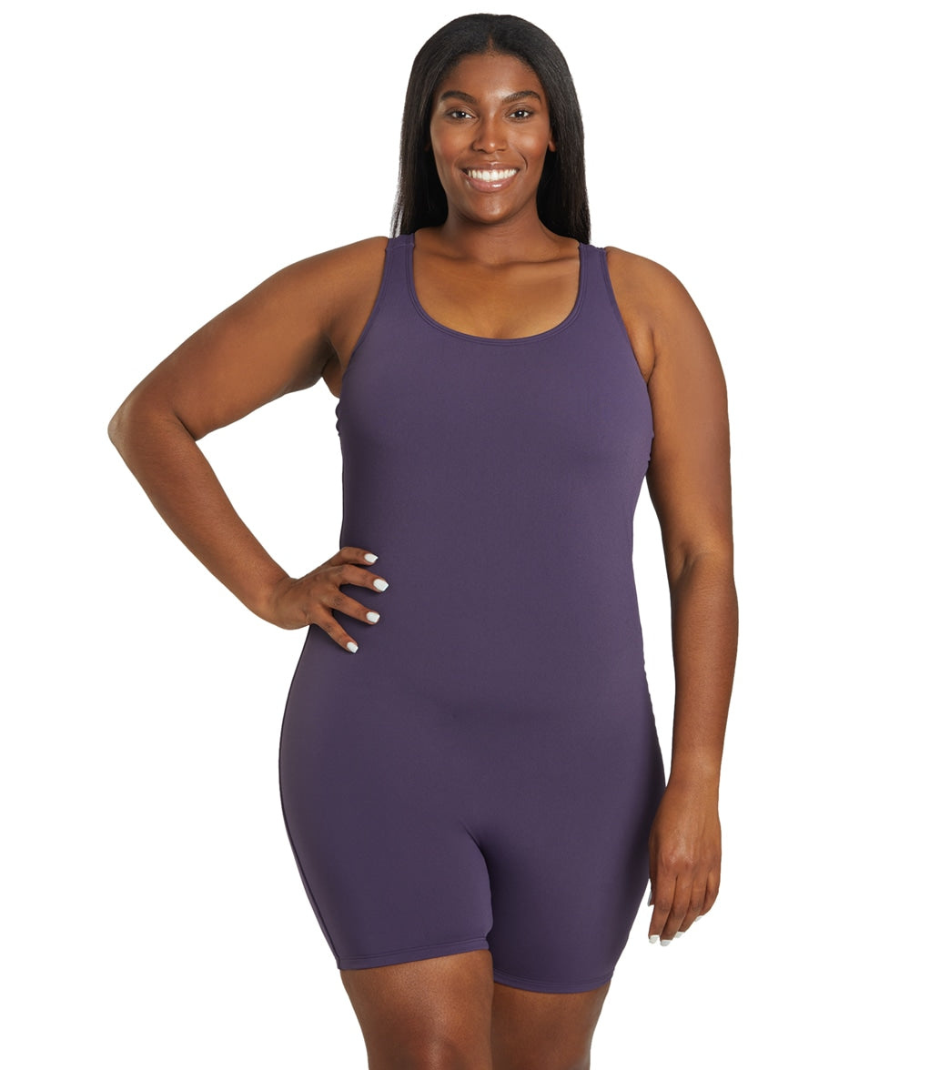 Sporti Plus Size HydroLast Chlorine Resistant Scoop Back Unitard