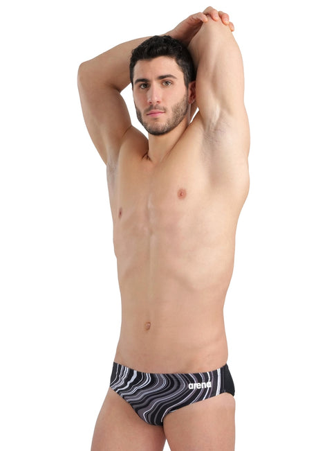 Arena Men's Marbled Brief Swimsuit