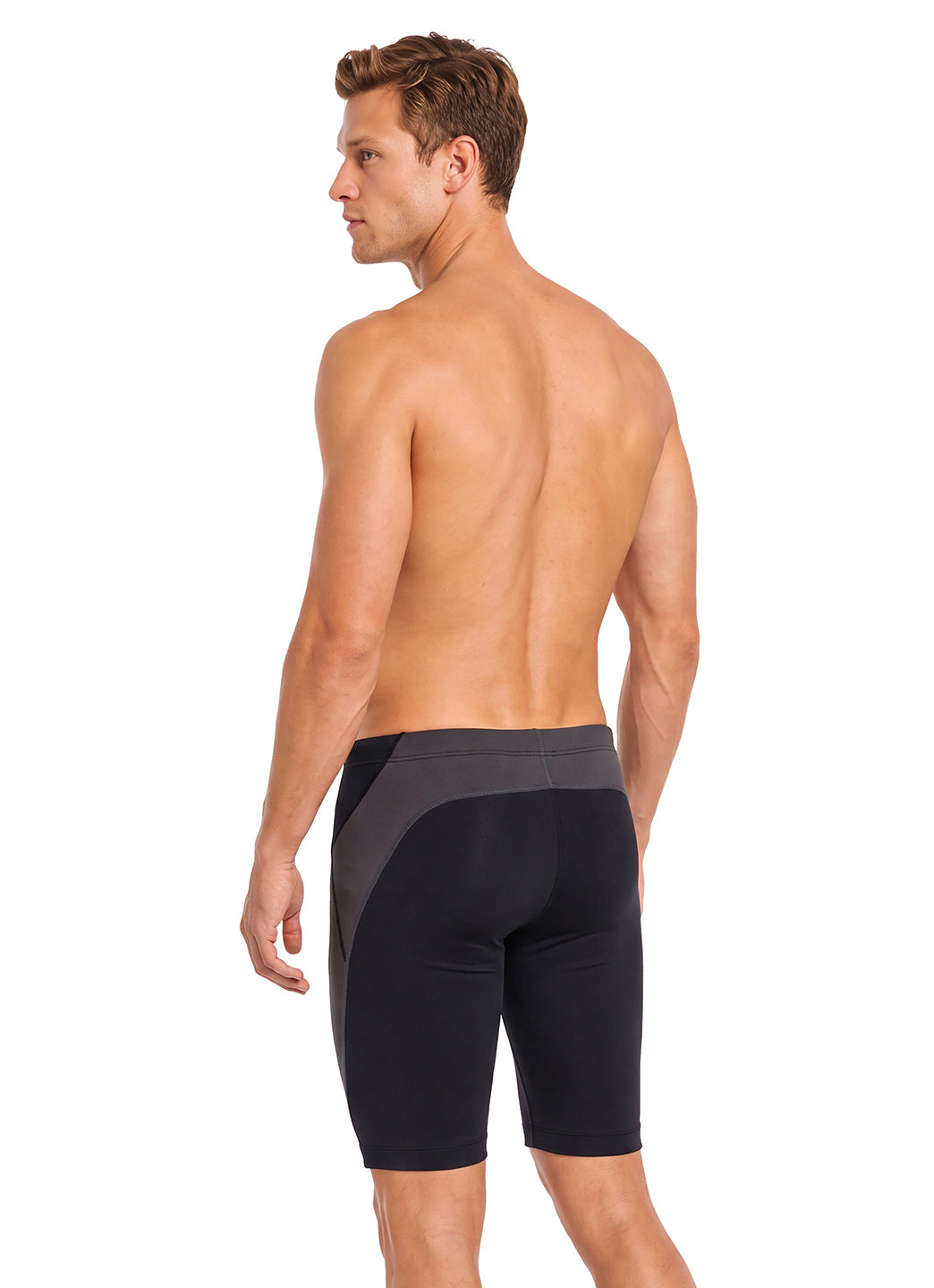 Nike Men's HydraStrong Colorblock Jammer Swimsuit at SwimOutlet.com