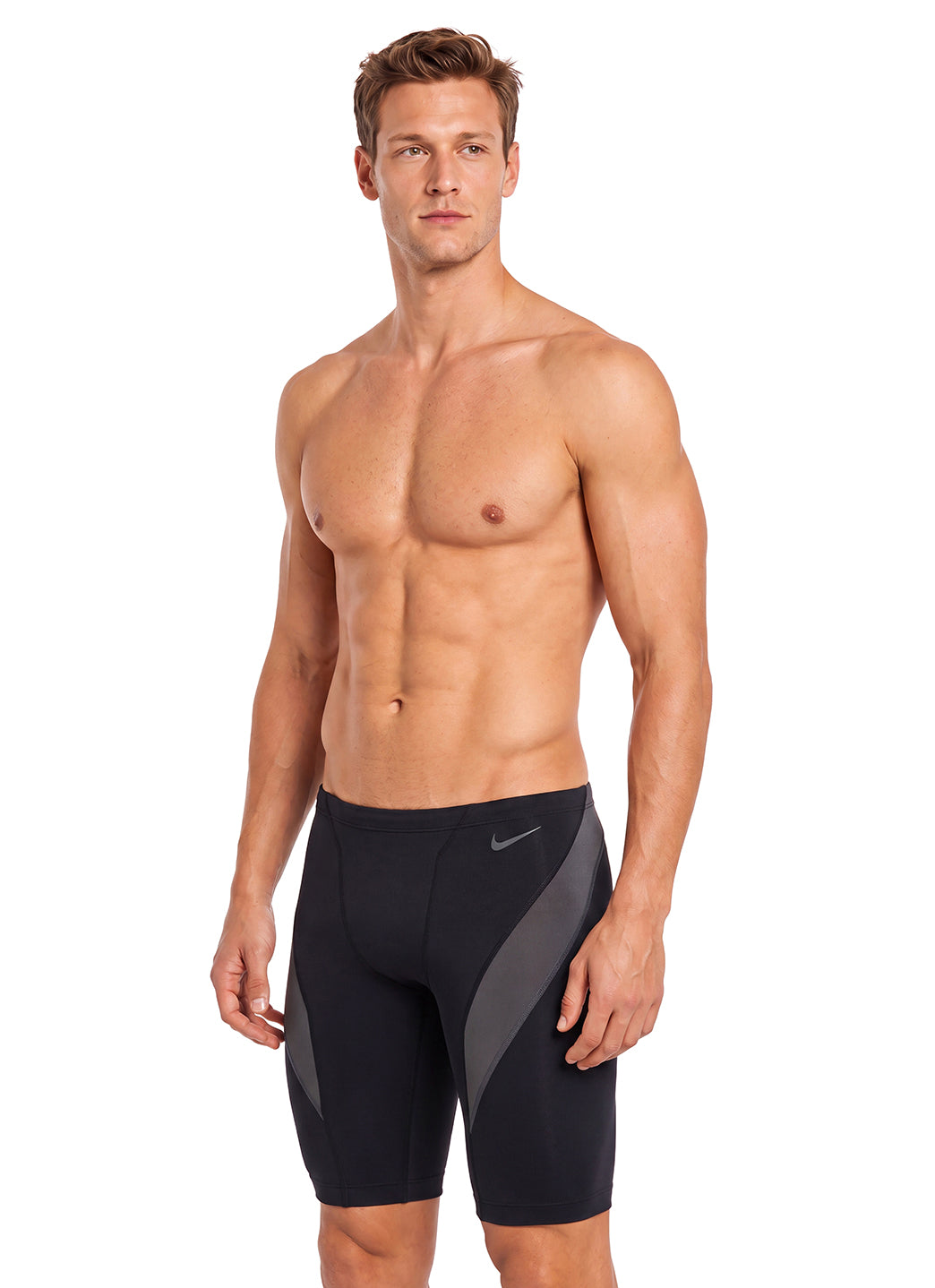 Nike Men's HydraStrong Colorblock Jammer Swimsuit at SwimOutlet.com
