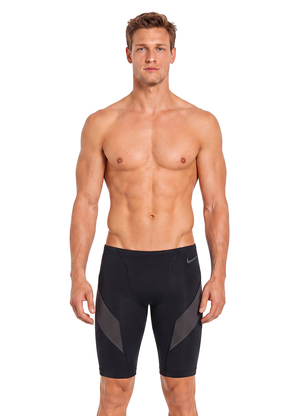 Nike Men's HydraStrong Colorblock Jammer Swimsuit at SwimOutlet.com