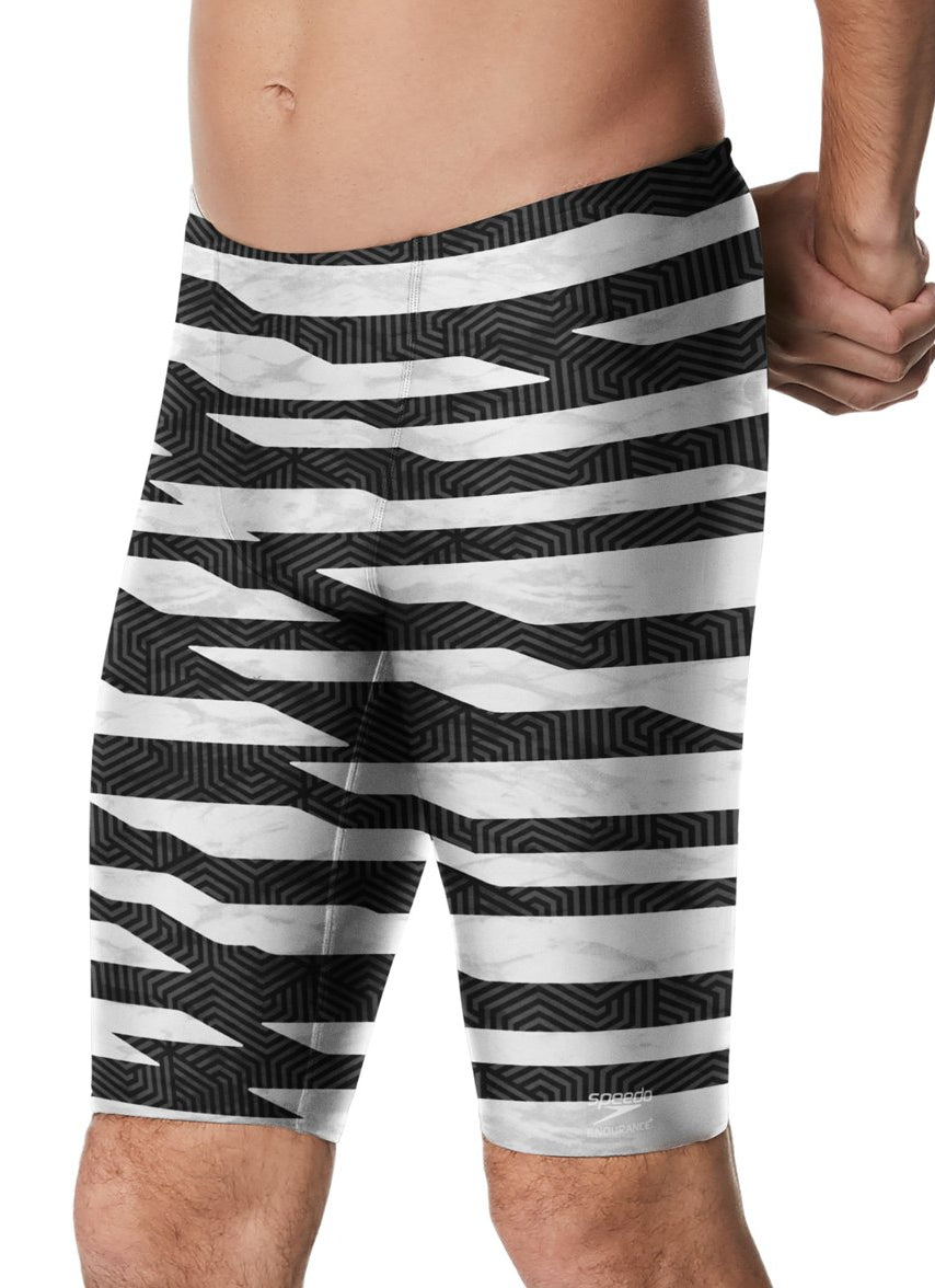 Speedo Men's Contort Stripes Jammer Swimsuit