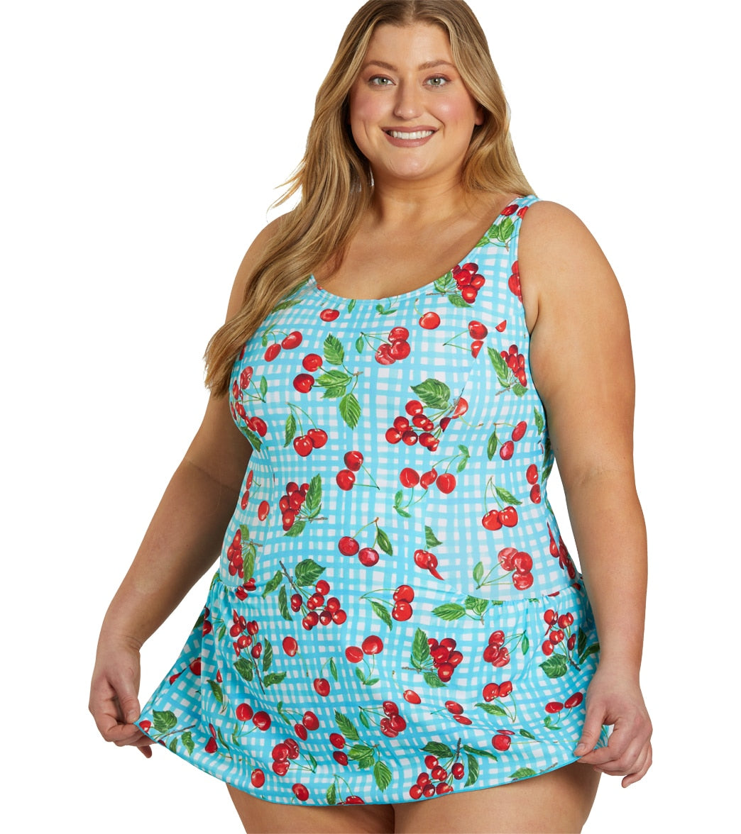 Sporti Plus Size Summer Picnic Swim Dress at - Main Image