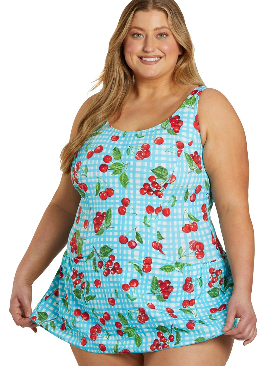 Sporti Plus Size Summer Picnic Swim Dress at