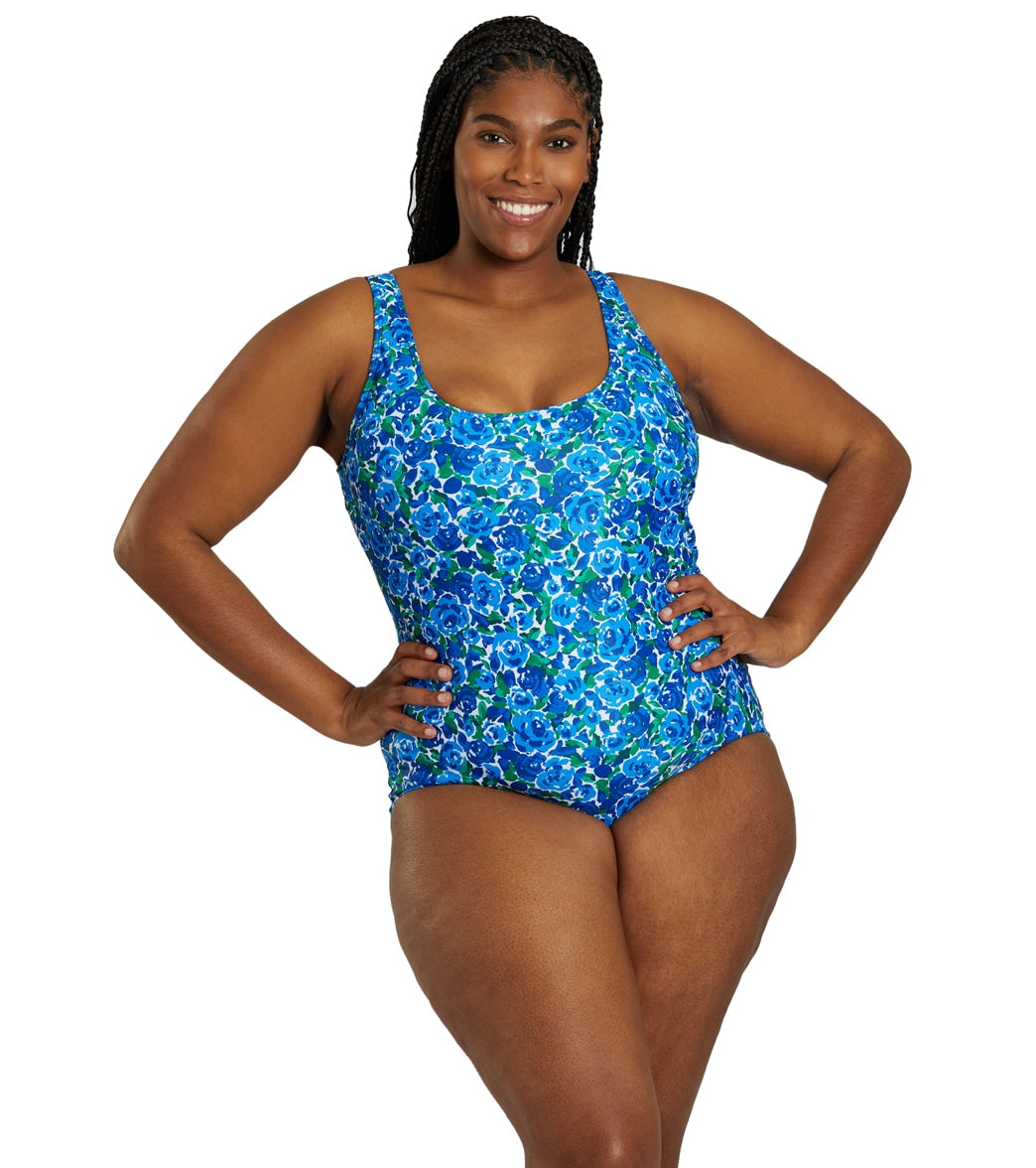 Sporti Plus Size HydroLast Spring Garden Chlorine Resistant