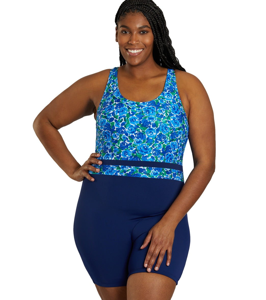 Sporti Plus Size HydroLast Spring Garden Chlorine Resistant Scoop Back Unitard One Piece Swimsuit at SwimOutlet.com Sporti Plus Size HydroLast Spring Garden Chlorine Resistant Scoop Back Unitard One Piece Swimsuit at SwimOutlet.com