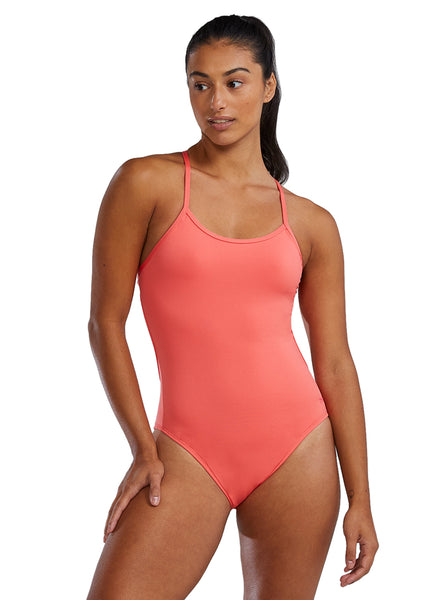 TYR Women's Solid Tieback Durafast Elite Crosscutfit One Piece