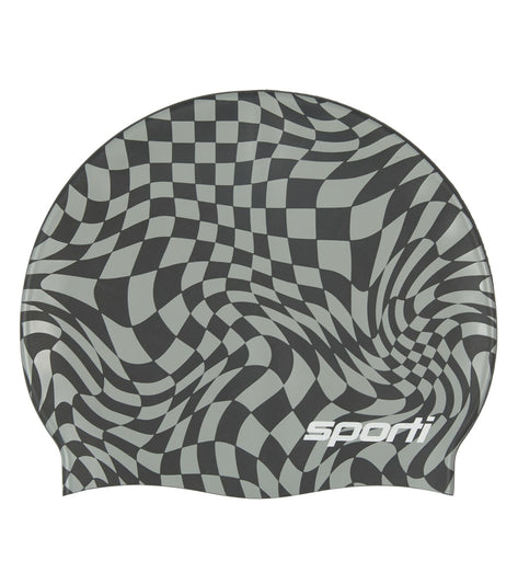 Sporti Checkmate Silicone Swim Cap