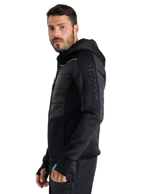 Arena Unisex Team Half-Quilted Hooded Front Zip Jacket
