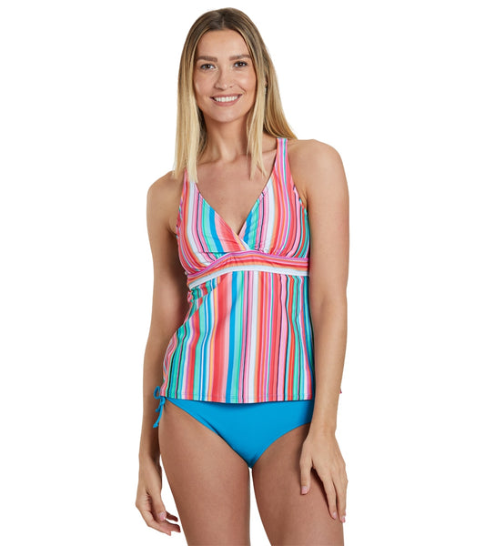 GLOWNY 水着 TANKINI SWIM SET UP Next by Athena Women's Tavarua Stripe Sport Tankini Top at