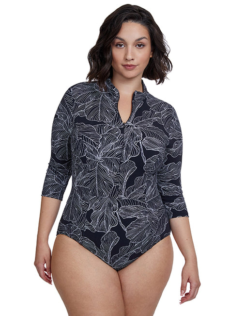 Gottex Women's Modest Mock Turtleneck One Piece Swimsuit