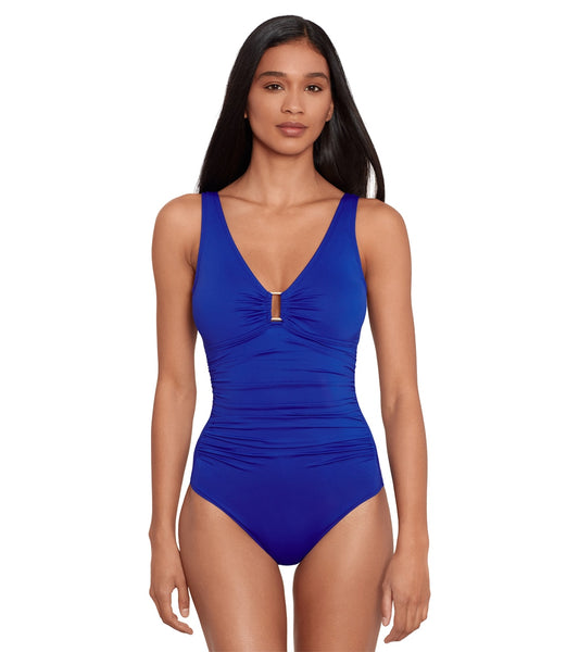Ralph Lauren Women's Beach Club Solids Ring One Piece