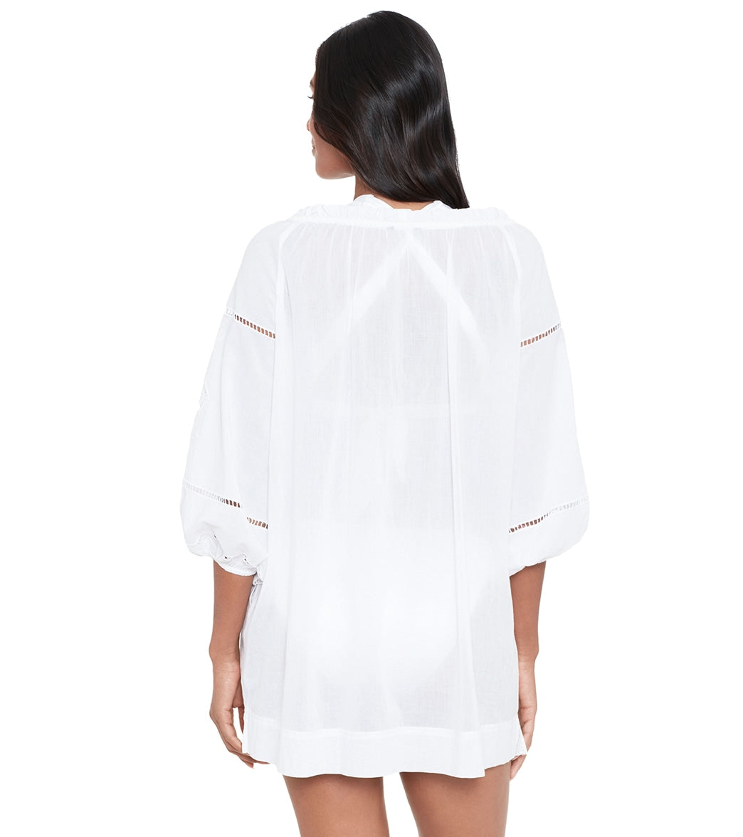 Ralph Lauren Women's Beach Club Solids Embroidered Cover Up Dress - White - S Ralph Lauren Women's Beach Club Solids Embroidered Cover Up Dress at  SwimOutlet.com