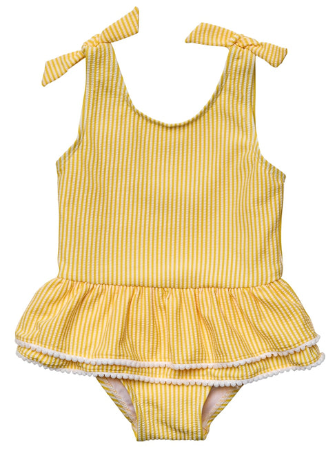 Snapper Rock Girls' Marigold Stripe Skirt One Piece Swimsuit (Baby, Toddler, Little Kid)