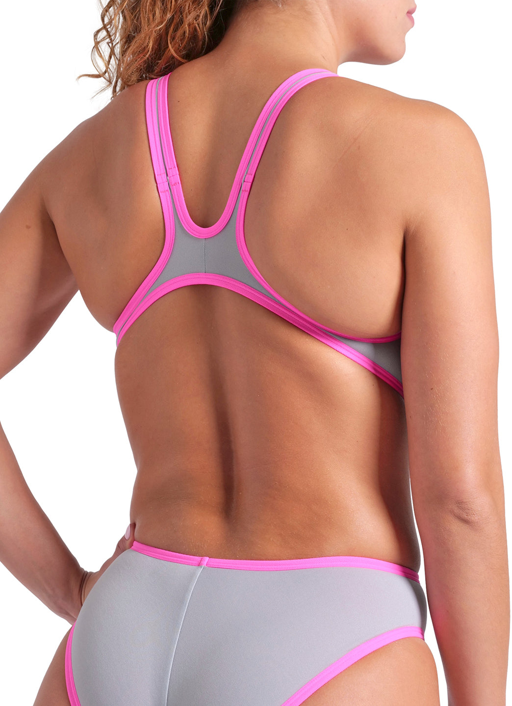 Arena Women's One Big Logo Tech Back One Piece Swimsuit at
