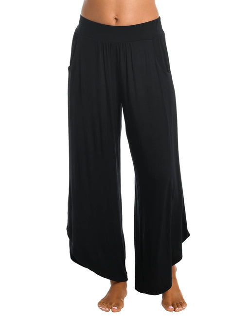 La Blanca Women's Coastal Covers Crochet Side Panel Cover Up Pant