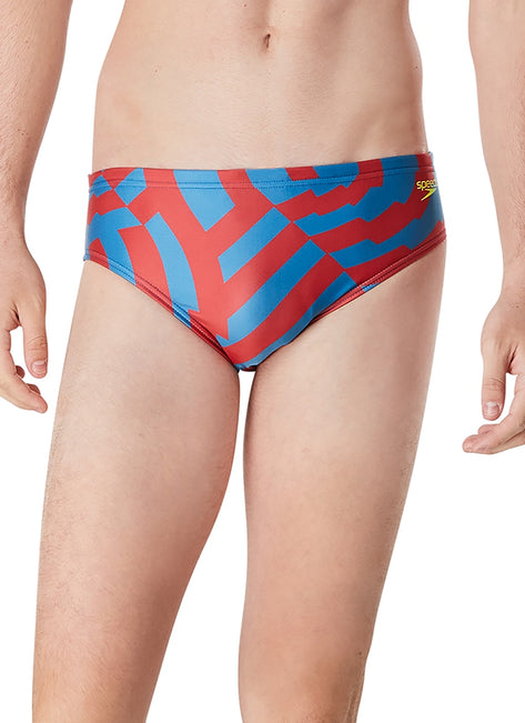 Speedo Men's ST Vortex Maze Brief Swimsuit