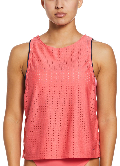 Nike Women's Horizon Stripe Layered Tankini Top