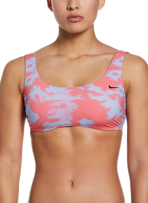 Nike Women's Floral Fade Scoop Neck Bikini Top