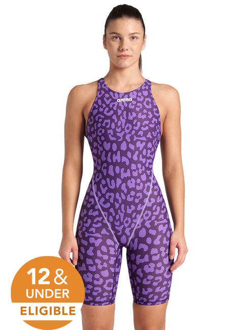 Arena Women's Powerskin ST Next Limited Edition Leopard Open Back Tech Suit Swimsuit
