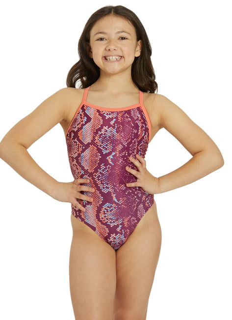 Sporti x Gretchen Walsh Desert Python Thin Strap One Piece Swimsuit Youth (22-28)