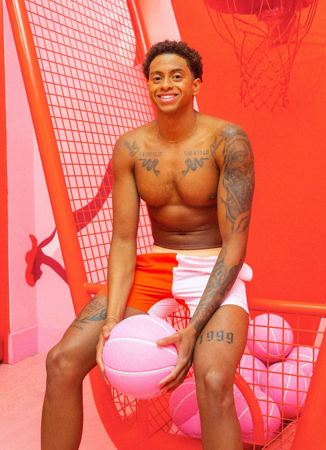 Sporti x Shaine Casas Cherry Lemonade 5'' Swim Trunk at SwimOutlet.com