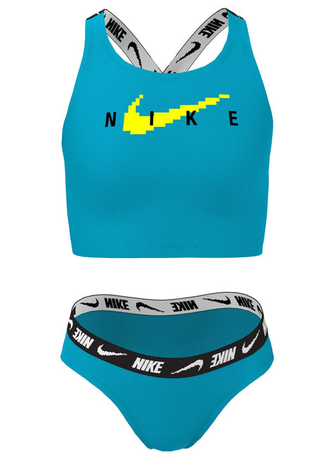 Nike Girls Logo Tape Two Piece Midkini Set (Big Kid)