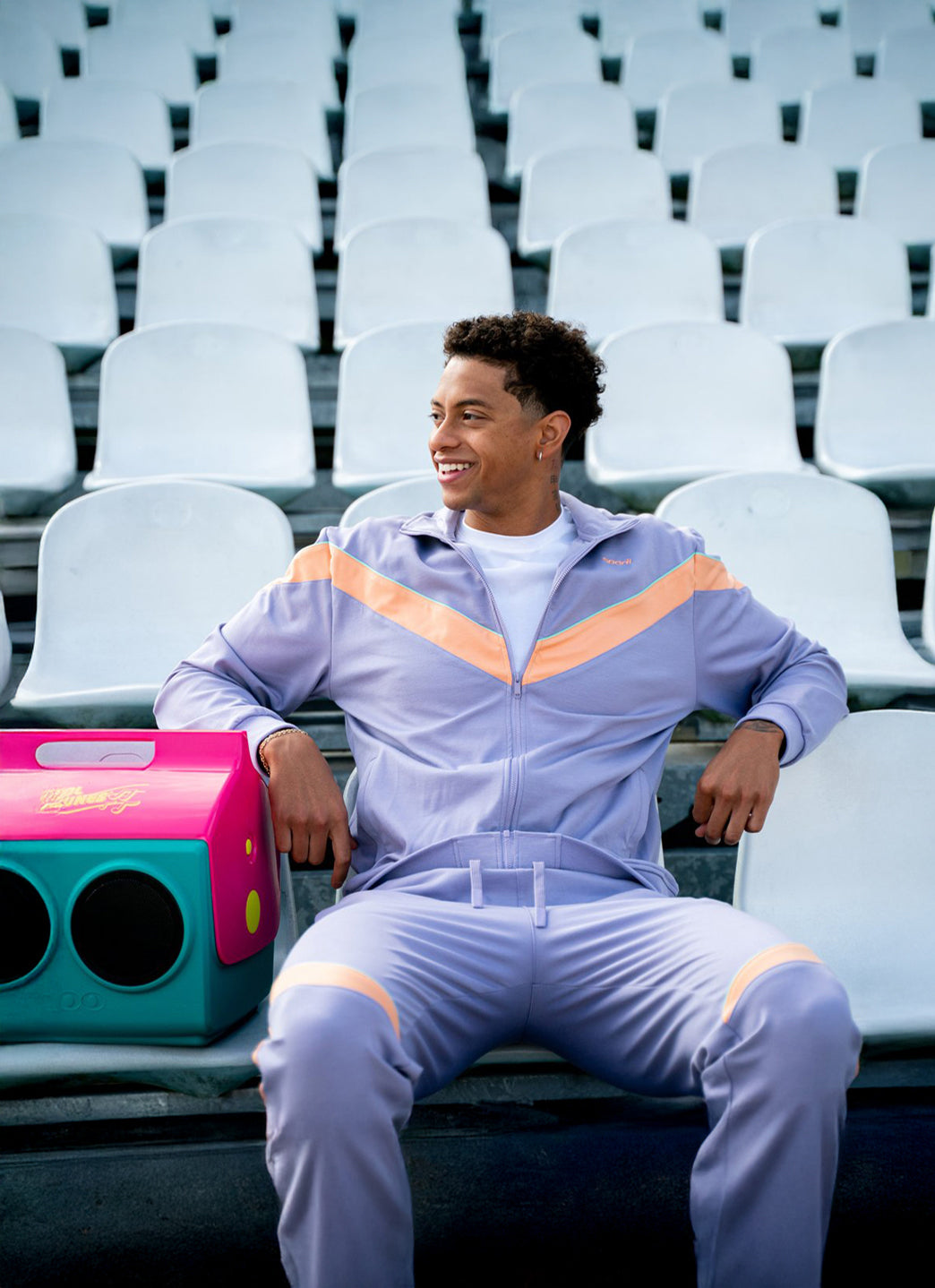 Sporti x Shaine Casas Very Peri Team Tracksuit Zip-Up Jacket at