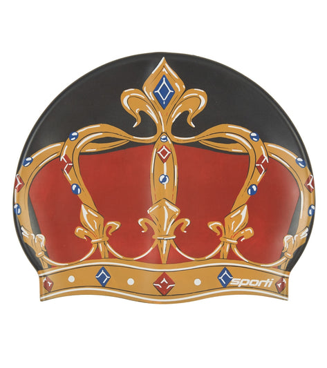 Sporti Royal Crown Silicone Swim Cap Jr.