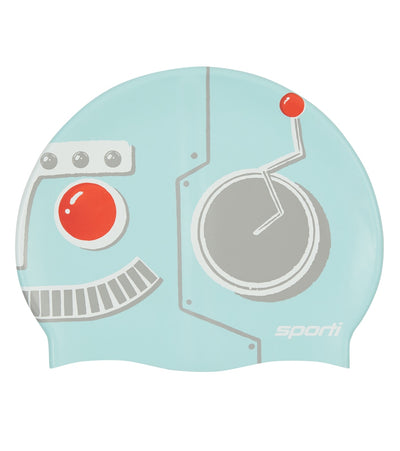 Sporti Robot Silicone Swim Cap Jr.