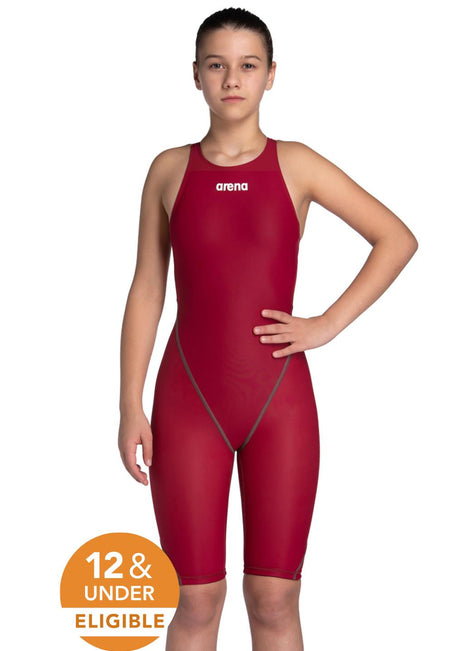 Arena Girls' Powerskin ST Next Open Back Tech Suit Swimsuit